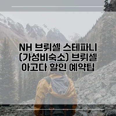 NH 브뤼셀 스테파니 (가성비숙소) 브뤼셀 아고다 할인 예약팁