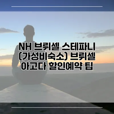 NH 브뤼셀 스테파니 (가성비숙소) 브뤼셀 아고다 할인예약 팁