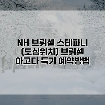 NH 브뤼셀 스테파니 (도심위치) 브뤼셀 아고다 특가 예약방법