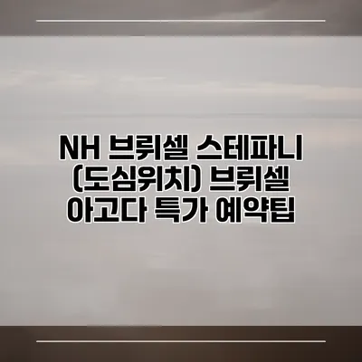 NH 브뤼셀 스테파니 (도심위치) 브뤼셀 아고다 특가 예약팁