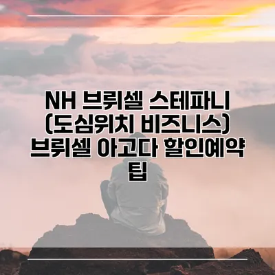 NH 브뤼셀 스테파니 (도심위치 비즈니스) 브뤼셀 아고다 할인예약 팁