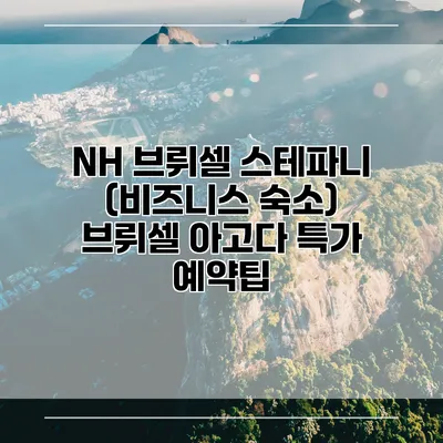 NH 브뤼셀 스테파니 (비즈니스 숙소) 브뤼셀 아고다 특가 예약팁