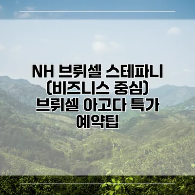 NH 브뤼셀 스테파니 (비즈니스 중심) 브뤼셀 아고다 특가 예약팁