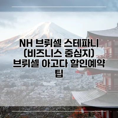 NH 브뤼셀 스테파니 (비즈니스 중심지) 브뤼셀 아고다 할인예약 팁