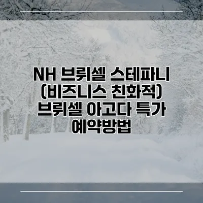 NH 브뤼셀 스테파니 (비즈니스 친화적) 브뤼셀 아고다 특가 예약방법