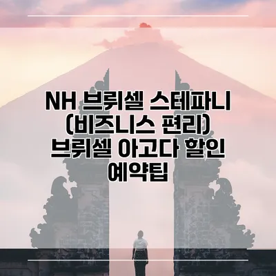 NH 브뤼셀 스테파니 (비즈니스 편리) 브뤼셀 아고다 할인 예약팁