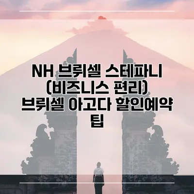 NH 브뤼셀 스테파니 (비즈니스 편리) 브뤼셀 아고다 할인예약 팁