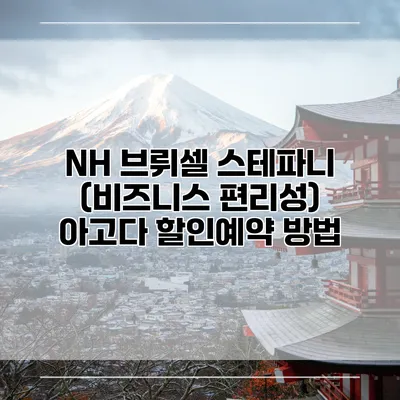 NH 브뤼셀 스테파니 (비즈니스 편리성) 아고다 할인예약 방법