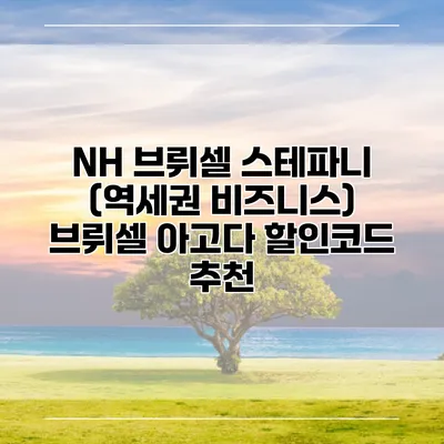 NH 브뤼셀 스테파니 (역세권 비즈니스) 브뤼셀 아고다 할인코드 추천