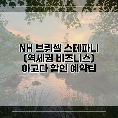 NH 브뤼셀 스테파니 (역세권 비즈니스) 아고다 할인 예약팁