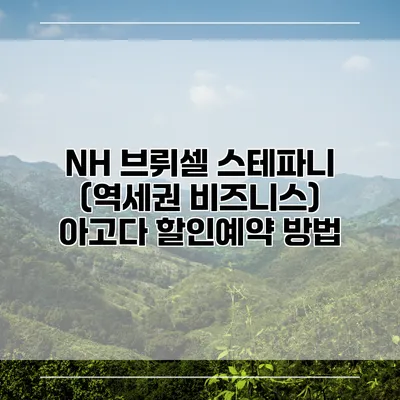 NH 브뤼셀 스테파니 (역세권 비즈니스) 아고다 할인예약 방법