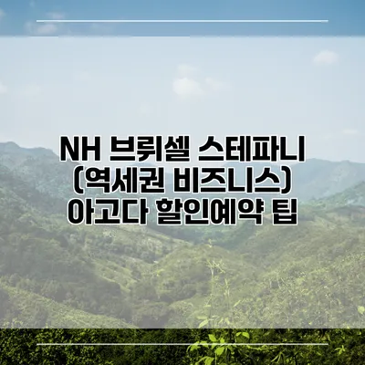 NH 브뤼셀 스테파니 (역세권 비즈니스) 아고다 할인예약 팁