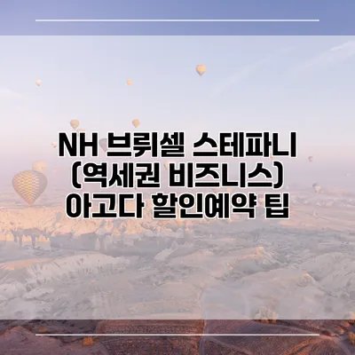 NH 브뤼셀 스테파니 (역세권 비즈니스) 아고다 할인예약 팁