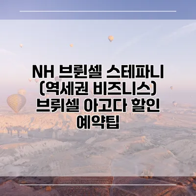 NH 브륀셀 스테파니 (역세권 비즈니스) 브뤼셀 아고다 할인 예약팁