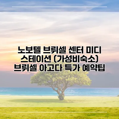 노보텔 브뤼셀 센터 미디 스테이션 (가성비숙소) 브뤼셀 아고다 특가 예약팁