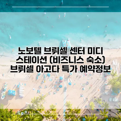 노보텔 브뤼셀 센터 미디 스테이션 (비즈니스 숙소) 브뤼셀 아고다 특가 예약정보