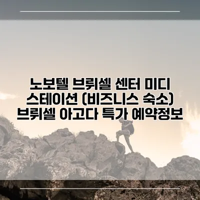 노보텔 브뤼셀 센터 미디 스테이션 (비즈니스 숙소) 브뤼셀 아고다 특가 예약정보