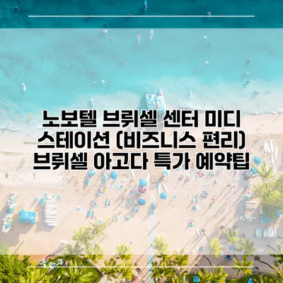 노보텔 브뤼셀 센터 미디 스테이션 (비즈니스 편리) 브뤼셀 아고다 특가 예약팁