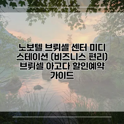 노보텔 브뤼셀 센터 미디 스테이션 (비즈니스 편리) 브뤼셀 아고다 할인예약 가이드