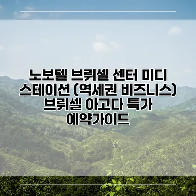 노보텔 브뤼셀 센터 미디 스테이션 (역세권 비즈니스) 브뤼셀 아고다 특가 예약가이드