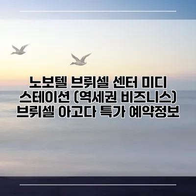 노보텔 브뤼셀 센터 미디 스테이션 (역세권 비즈니스) 브뤼셀 아고다 특가 예약정보