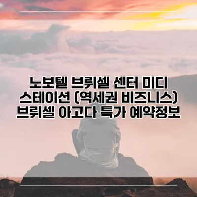 노보텔 브뤼셀 센터 미디 스테이션 (역세권 비즈니스) 브뤼셀 아고다 특가 예약정보