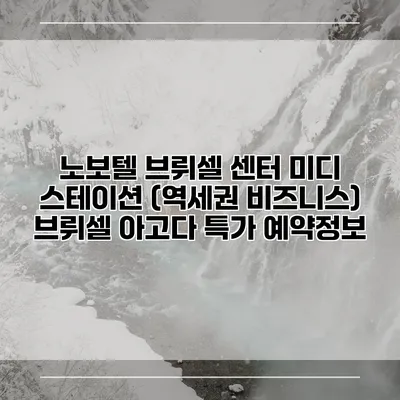 노보텔 브뤼셀 센터 미디 스테이션 (역세권 비즈니스) 브뤼셀 아고다 특가 예약정보