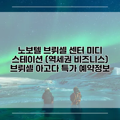 노보텔 브뤼셀 센터 미디 스테이션 (역세권 비즈니스) 브뤼셀 아고다 특가 예약정보