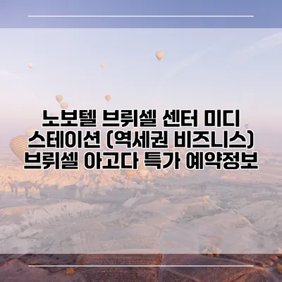 노보텔 브뤼셀 센터 미디 스테이션 (역세권 비즈니스) 브뤼셀 아고다 특가 예약정보