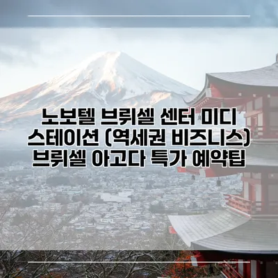 노보텔 브뤼셀 센터 미디 스테이션 (역세권 비즈니스) 브뤼셀 아고다 특가 예약팁