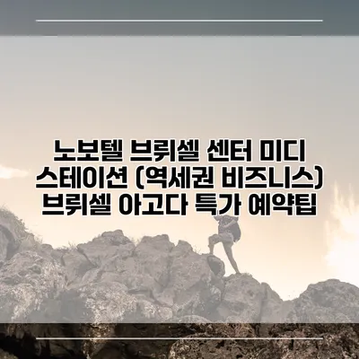 노보텔 브뤼셀 센터 미디 스테이션 (역세권 비즈니스) 브뤼셀 아고다 특가 예약팁
