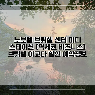 노보텔 브뤼셀 센터 미디 스테이션 (역세권 비즈니스) 브뤼셀 아고다 할인 예약정보