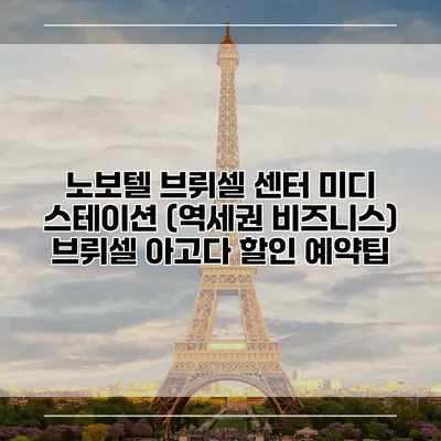노보텔 브뤼셀 센터 미디 스테이션 (역세권 비즈니스) 브뤼셀 아고다 할인 예약팁