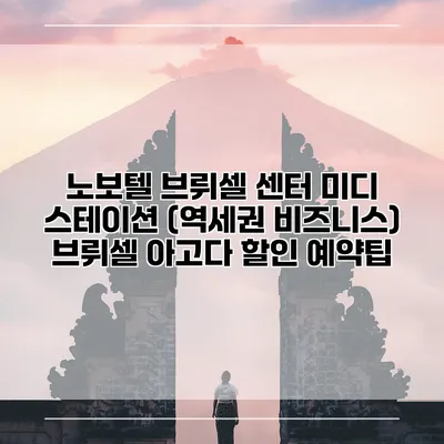 노보텔 브뤼셀 센터 미디 스테이션 (역세권 비즈니스) 브뤼셀 아고다 할인 예약팁