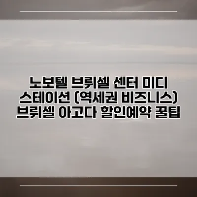 노보텔 브뤼셀 센터 미디 스테이션 (역세권 비즈니스) 브뤼셀 아고다 할인예약 꿀팁