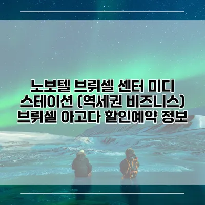 노보텔 브뤼셀 센터 미디 스테이션 (역세권 비즈니스) 브뤼셀 아고다 할인예약 정보