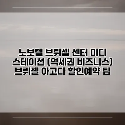 노보텔 브뤼셀 센터 미디 스테이션 (역세권 비즈니스) 브뤼셀 아고다 할인예약 팁