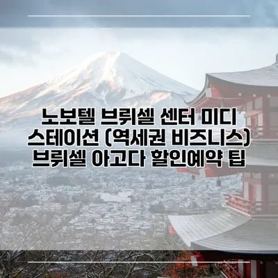 노보텔 브뤼셀 센터 미디 스테이션 (역세권 비즈니스) 브뤼셀 아고다 할인예약 팁
