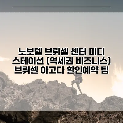 노보텔 브뤼셀 센터 미디 스테이션 (역세권 비즈니스) 브뤼셀 아고다 할인예약 팁