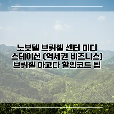 노보텔 브뤼셀 센터 미디 스테이션 (역세권 비즈니스) 브뤼셀 아고다 할인코드 팁