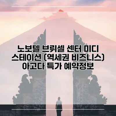 노보텔 브뤼셀 센터 미디 스테이션 (역세권 비즈니스) 아고다 특가 예약정보