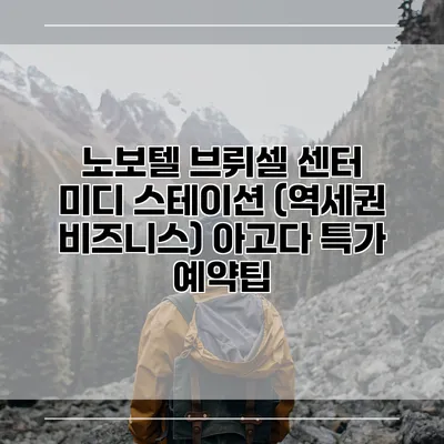 노보텔 브뤼셀 센터 미디 스테이션 (역세권 비즈니스) 아고다 특가 예약팁