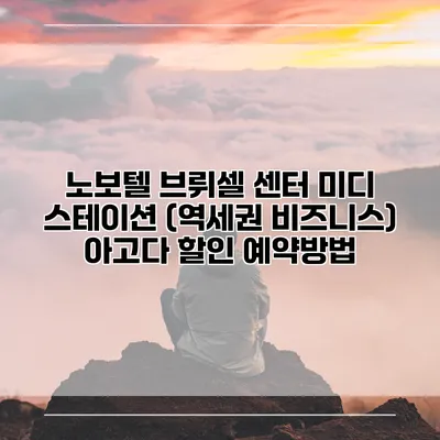 노보텔 브뤼셀 센터 미디 스테이션 (역세권 비즈니스) 아고다 할인 예약방법