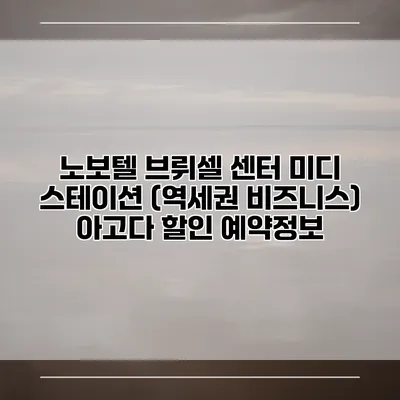 노보텔 브뤼셀 센터 미디 스테이션 (역세권 비즈니스) 아고다 할인 예약정보