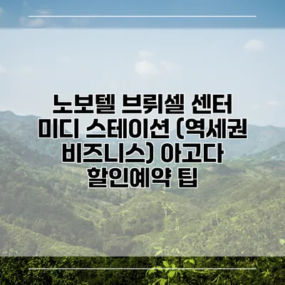 노보텔 브뤼셀 센터 미디 스테이션 (역세권 비즈니스) 아고다 할인예약 팁