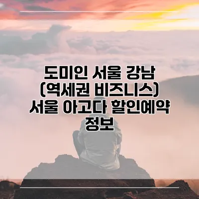 도미인 서울 강남 (역세권 비즈니스) 서울 아고다 할인예약 정보