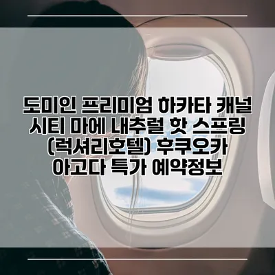 도미인 프리미엄 하카타 캐널 시티 마에 내추럴 핫 스프링 (럭셔리호텔) 후쿠오카 아고다 특가 예약정보