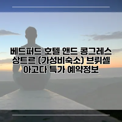 베드퍼드 호텔 앤드 콩그레스 상트르 (가성비숙소) 브뤼셀 아고다 특가 예약정보