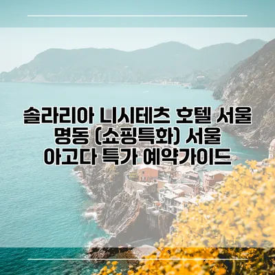 솔라리아 니시테츠 호텔 서울 명동 (쇼핑특화) 서울 아고다 특가 예약가이드