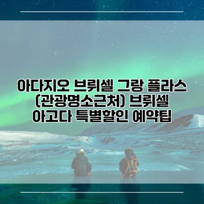 아다지오 브뤼셀 그랑 플라스 (관광명소근처) 브뤼셀 아고다 특별할인 예약팁